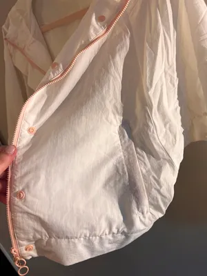 Fabletics White & Pink Windbreaker Jacket thumbnail 9