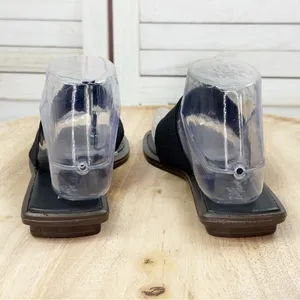 Ragg Elastic Strap Square Toe Slide‎ Thong Sandals Black Size 6 thumbnail 7