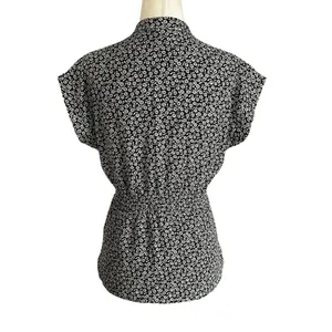 Monteau Black/White Floral Peplum Top Women's Blouse Size Small | 73-11 thumbnail 2