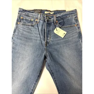 Levi's 28x28 Premium Wedgie Straight Ankle Women's Jeans Invest Access Med Wash thumbnail 8