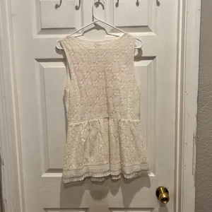 Anthro‎ One September Embroidered Lace Tank Top Womens Large Boho Floral Shirt thumbnail 4