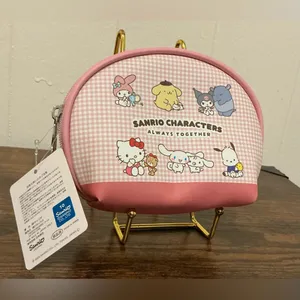 Sanrio 2025 Bought In Japan Characters "Always Together" Zip Pouch Cosmetic Bag thumbnail 2