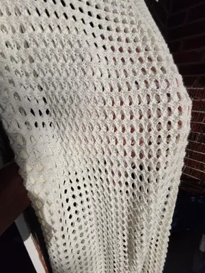 Women's Crochet Cover Up Midi Dress - Shade & Shore™ Off-White XS thumbnail 6