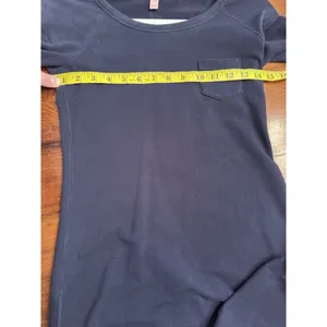 LILLY PULITZER PRESTON True Navy French Terry Shirt Cotton Dress Size XXS thumbnail 5
