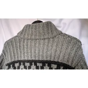 Hollister West Coast Hand Knit Sweater Aztec Cardigan Chunky Thick Western thumbnail 6
