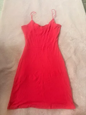 Windsor pink ribbed tight dress thumbnail 1