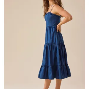 NEW Altar’d State Navy Blue Maxi Dress Size XL Available NWT thumbnail 4