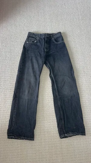 ZARA Wide-Leg High-Rise Jeans Black Denim thumbnail 4