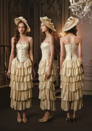 NEW LaceMade Gilded Moment Set Size M Gold Size M thumbnail 2