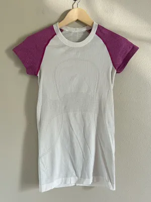 Lululemon Run: Swiftly Tech Short Sleeve White / Ultra Violet 54 thumbnail 1