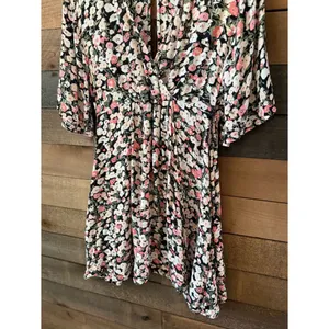 Billabong Floral Mini Dress Rayon Boho Babydoll Festival Dress thumbnail 4