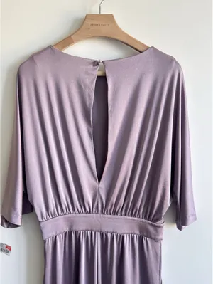 Halston Heritage Mauve Open Back Batwing Sleeve Romper Size 10 thumbnail 4