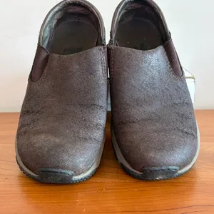 Merrell Encore Moc Floral Mahogany Brown Leather Slip On Shoes Womens 5.5 J56364 thumbnail 4