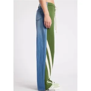 AUSTIN LANDING Sporty Jogger Jeans Green Stripes‎ Denim Back Size 5 Juniors thumbnail 5