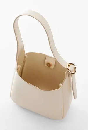 Mango MNG ivory Cream Shoulder Bag thumbnail 1