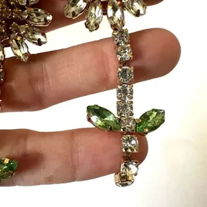 Betsey Johnson crystal daisy flower earrings thumbnail 6