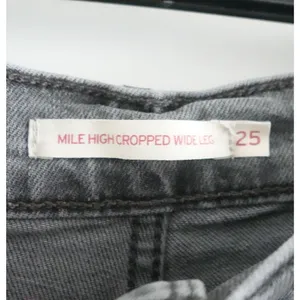 Levi's Charcoal Gray Mile High Cropped Wide Leg Jeans Size 25 thumbnail 5
