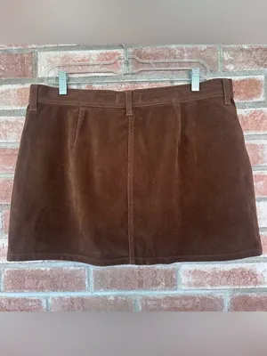 We The Free People Mini Skirt Faux Suede Women’s 12 Chocolate Brown Western Boho thumbnail 5