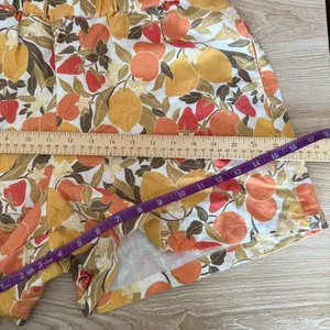 Kulani Kinis Large NEW Tropical Fruit Shorts Linen Vacation Resort Elastic thumbnail 7