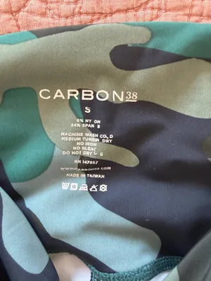 Carbon38 Camo High Rise Compression Leggings Green Blue Size Small‎ thumbnail 3
