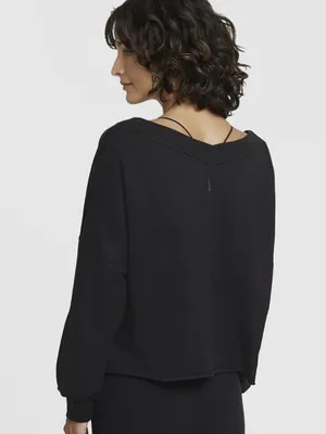 Nike Yoga Lux V- Neck Cropped Sweatshirt thumbnail 2