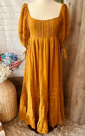 Free People Ochre Let’s Be Friends Dress thumbnail 1