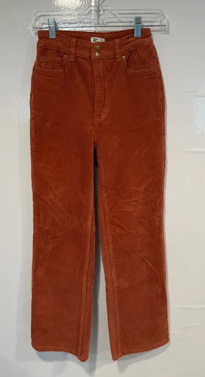 Rust Corduroy Billabong High-Waist‎ Wide-Leg Pants thumbnail 1