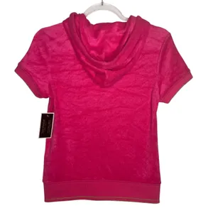 2000s Juicy Couture Black Label Robertson Tourist Pink Terry Hoodie NWT S thumbnail 5