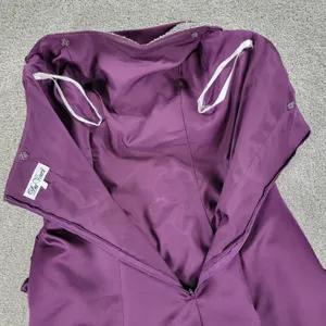 DaVinci Prom Dress Womens 14 Purple Satin Strapless Jeweled Band Formal Cocktail thumbnail 15