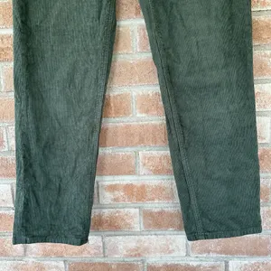American Eagle Mom Straight Corduroy Pants Size 4 Teal Green 90s Retro Indie thumbnail 9