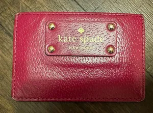 Kate‎ Spade Small Slim Card Case Holder Wallet Pink thumbnail 1