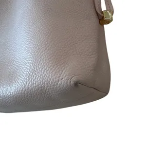 Tory Burch Marion Slouchy‎ Tote Light Oak Pebbled Leather Chain thumbnail 5