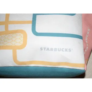 Starbucks Tote Bag Womens OS Multi Canvas Excellent Graphic Chinese Characters thumbnail 3