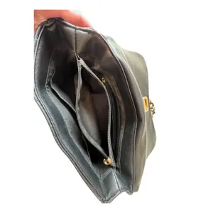 Badgley Mischka Black Quilted Purse Shoulder Bag Gold Chain Pockets Everyday thumbnail 8