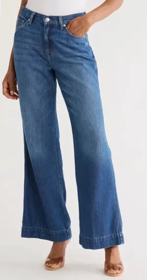 7 for all man kind women Dark Blue Bootcut Jeans high rise dojo size 34 thumbnail 1
