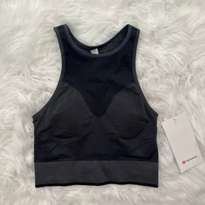 Lululemon Seamless Mesh Supportive Training Tank Top Graphite Grey Size 2 thumbnail 4