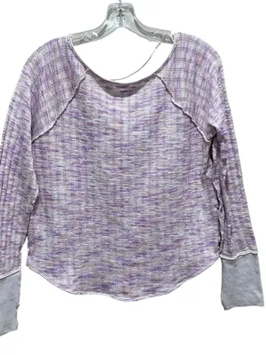We The Free Spaced Out Long Sleeve Thermal Top Pink Combo Women Size XL thumbnail 7