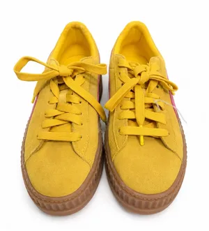 Puma Fenty by Rihanna Women’s Yellow Suede Creeper Sneakers. Size: 8.5 thumbnail 1