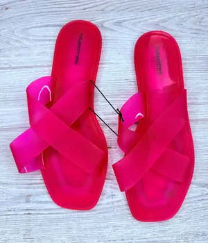 Nwot Maurice’s jelly pink slide sandals shoes size 8 thumbnail 1