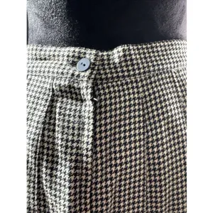 Vintage P Collections Houndstooth Pleated Midi Skirt 10 Made USA Preppy 90s thumbnail 4
