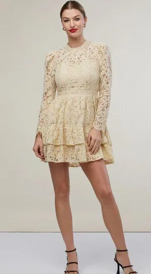 Rachel Parcell Metallic Lace Mini Dress thumbnail 1