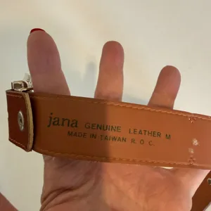 Jana Womens Leather Belt Medium Tan Western Studded Concho Buckle Cowgirl Boho M thumbnail 4