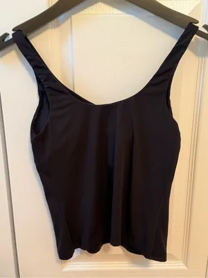 Aerie Offline Real Me Low Key Tank Top in Black thumbnail 3