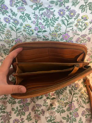 Italian leather wristlet Brown thumbnail 6