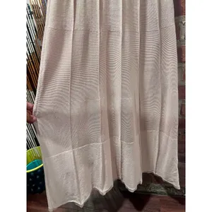 Zara NWT Sleeveless Knit Pleated Panel Maxi Dress Beige Small thumbnail 5