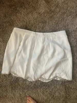White Diamond Fringe Skirt thumbnail 3