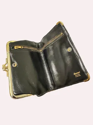 Baronet Genuine Cowhide Tapestry Kiss Lock Wallet Scenic Victorian Coin Purse thumbnail 6