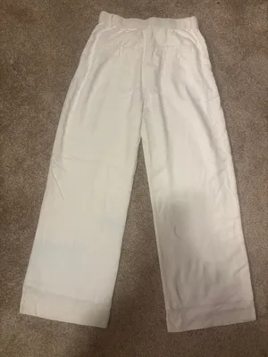Abercrombie Linen Trousers White Size 27 thumbnail 4