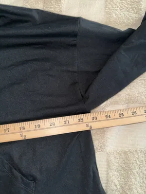 Fabletics‎ Classic Black Hooded Pullover Sweatshirt size small super soft thumbnail 3
