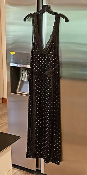 INTIMATELY FREE PEOPLE Bad For You Slip Dress ~ Black Polka Dot Print Lace L NWT thumbnail 10